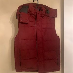 Mens Calvin Klein Very warm detachable hood vest red small